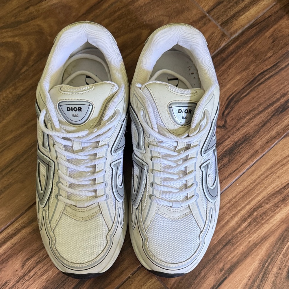 Dior B30 White Mesh & Leather Sneakers